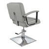 Salon Fit Madison Styling Chair Grey with White Piping and Square Base