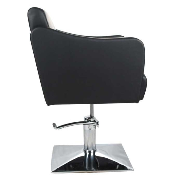 Salon Fit Manhattan Styling Chair Black with Square Base