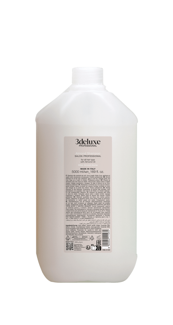3deluxe Professional Almond Shampoo 5 LT - Hairdressing Supplies