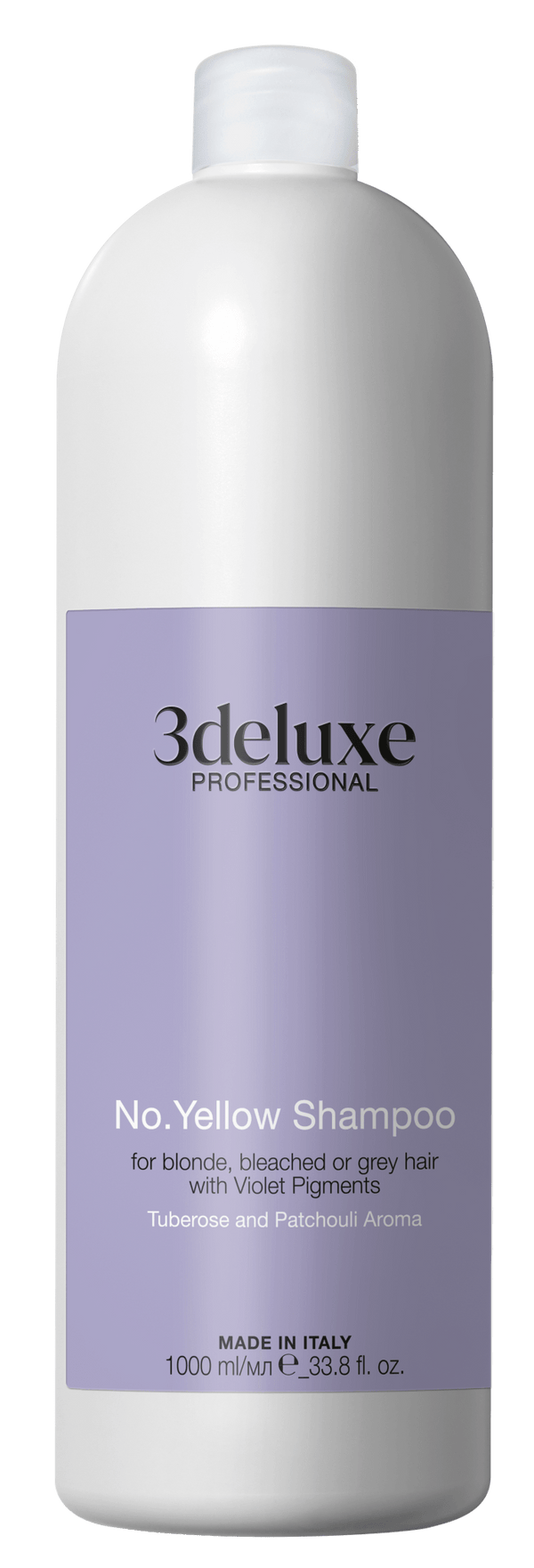 3deluxe Professional No Yellow Shampoo 1000ml - Hairdressing Supplies
