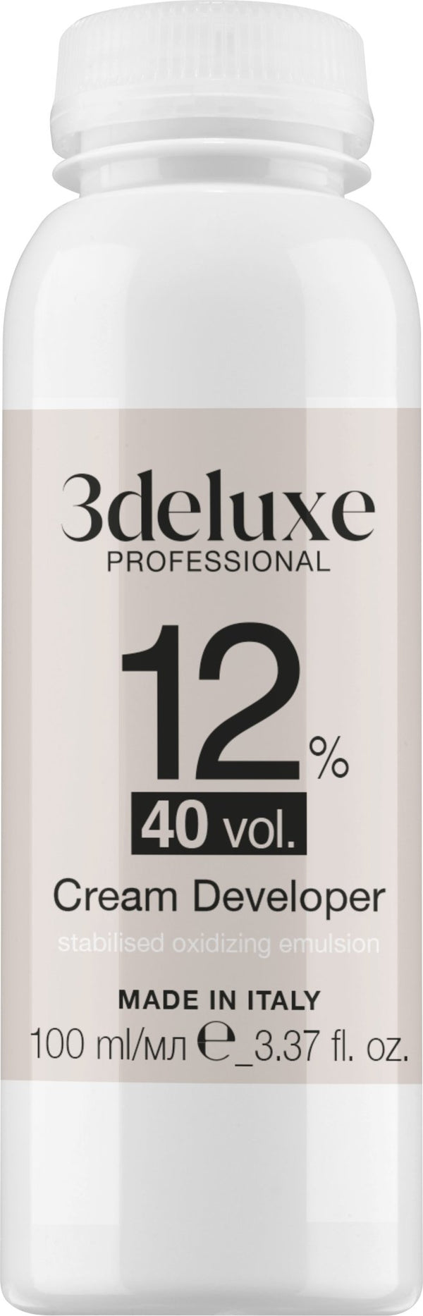 3deluxe Professional Professional Cream Peroxide Developer 100ml - Hairdressing Supplies