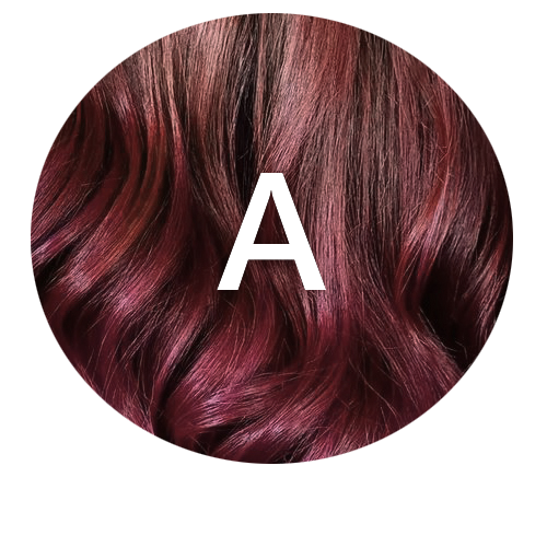 Aubergine A hair colour swatch