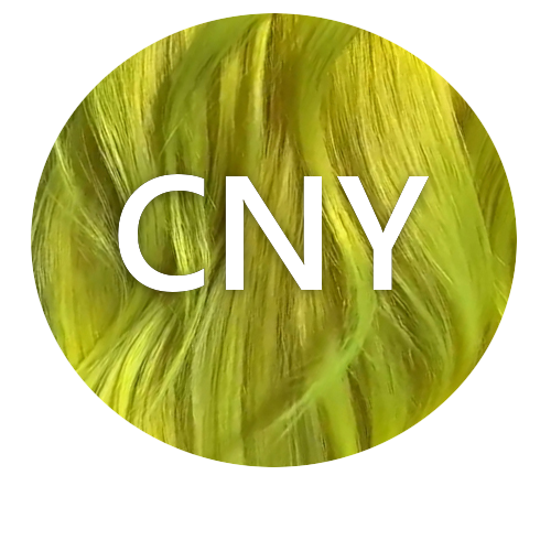 Caution Neon Yellow CNY hair colour swatch