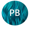 Peacock Blue PB hair colour swatch