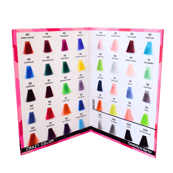 Crazy Color Shade Card A4 - Hairdressing Supplies
