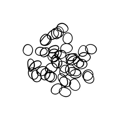 DMI Black Elastic Bands x250 - Black - Hairdressing Supplies