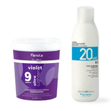 Fanola Color Bleaching Bundle No Yellow 9 Tone Bleaching Powder + Fanola 6% Color Peroxide 1000ml
