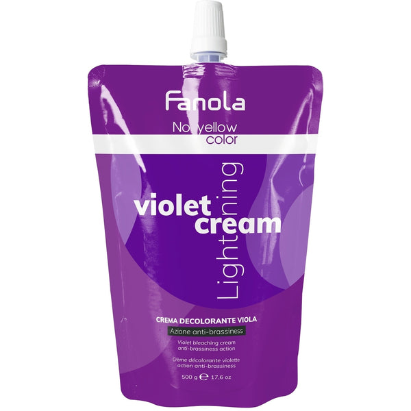 Fanola Color No Yellow Violet Bleaching Cream - 500g - Hairdressing Supplies