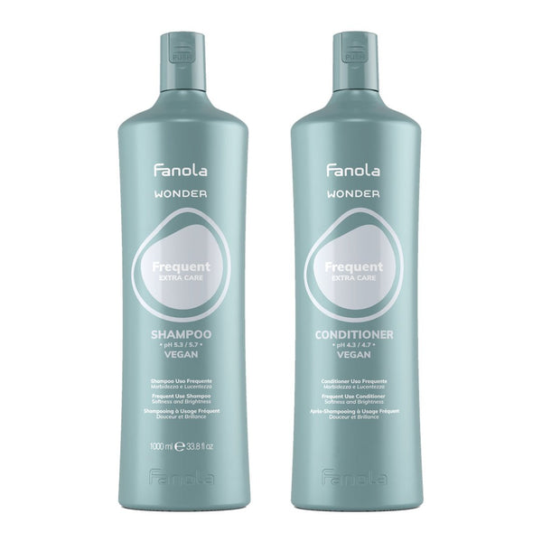 Fanola Wonder Frequent Shampoo + Conditioner 1000ml - Hairdressing Supplies