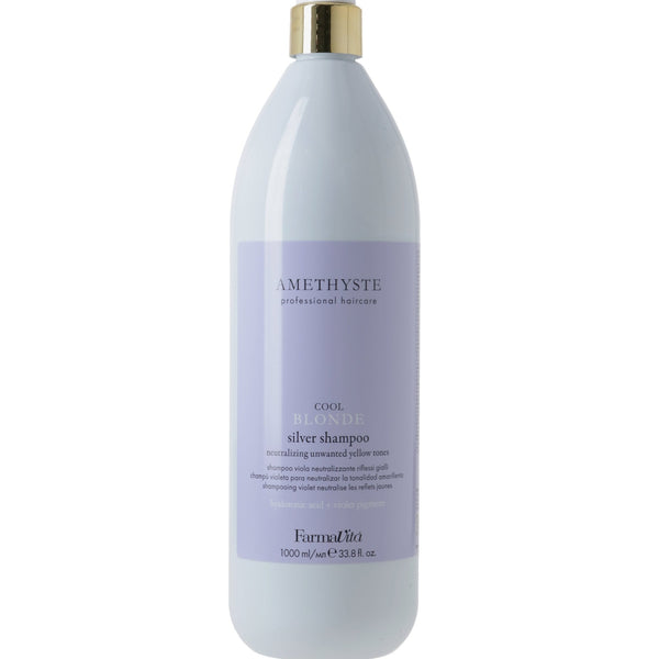 FarmaVita Amethyste Cool Blonde Silver Shampoo 1000ml - Hairdressing Supplies