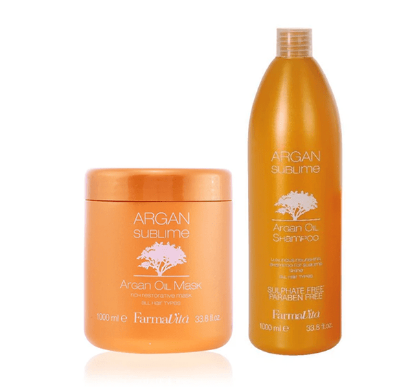 FarmaVita Argan Sublime Shampoo + Mask 1000ml - Hairdressing Supplies