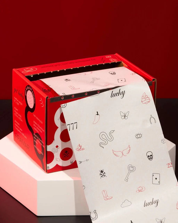 Framar Embossed Roll Medium Get Lucky (320ft) - Hairdressing Supplies