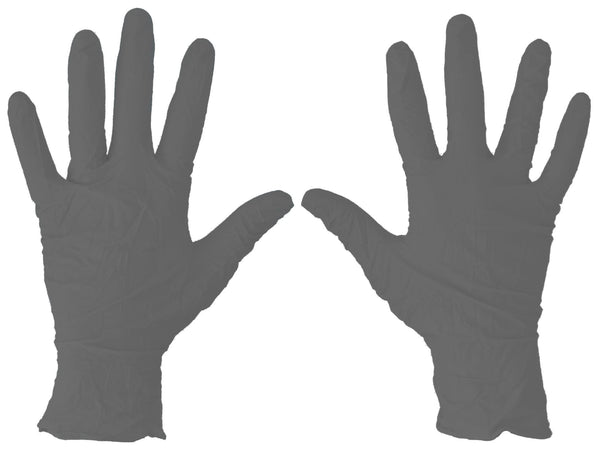 Gloves Nitrile Powder Free - Black x100 - Hairdressing Supplies