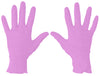 Gloves Nitrile Powder Free - Pink x100 - Hairdressing Supplies