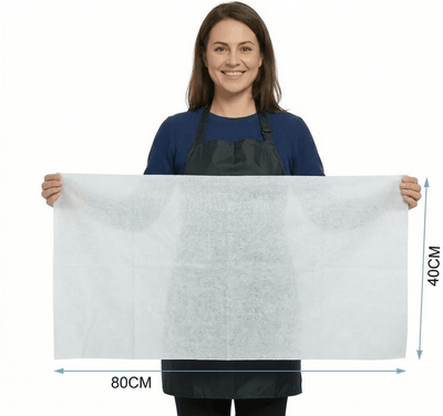 HDS White Embossed Disposable Towels 50 Pack 40CM x 80CM - Hairdressing Supplies
