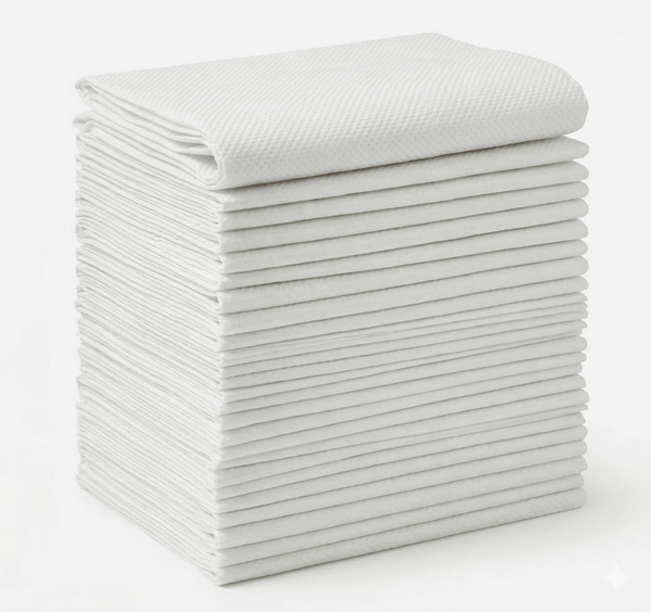 HDS White Embossed Disposable Towels 50 Pack 40CM x 80CM - Hairdressing Supplies