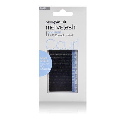 Salon System Marvelash C Curl Lash Extensions 0.10 Assorted-Mink Style