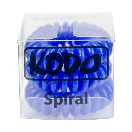 Kodo Blue Spiral Hair Bobbles Pack of 3 - Hairdressing Supplies