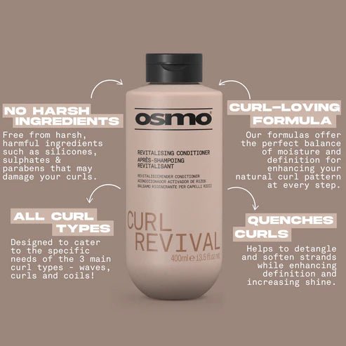 Osmo Curl Revival Revitalising Conditioner 400ml - Hairdressing Supplies