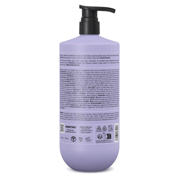 Osmo Daily Blonde Silverising Conditioner 1000ml - Hairdressing Supplies