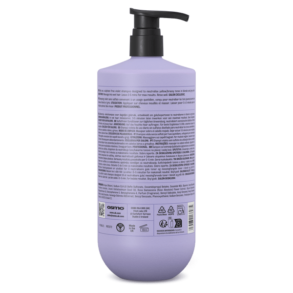 Osmo Daily Blonde Silverising Shampoo 1000ml - Hairdressing Supplies