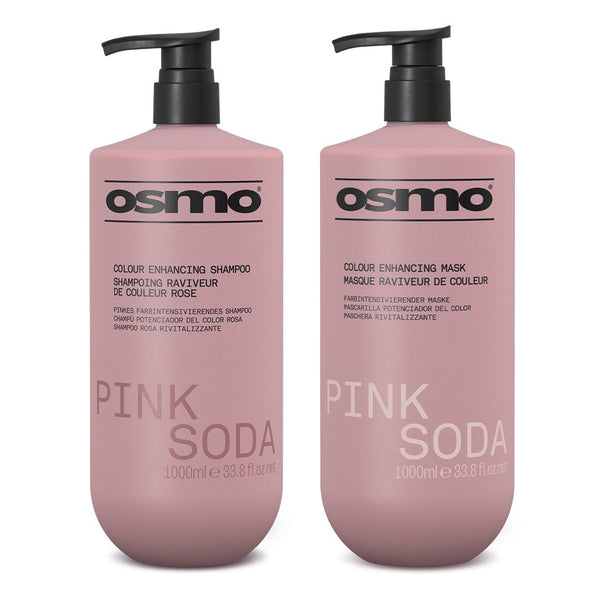 Osmo Pink Soda Colour Enhancing Shampoo + Mask 1000ml - Hairdressing Supplies