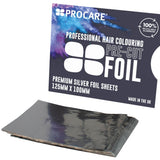 PROCARE PREMIUM SILVER SMALL HAIR FOIL STRIPS 125MM X 100MM X 100 SHEETS