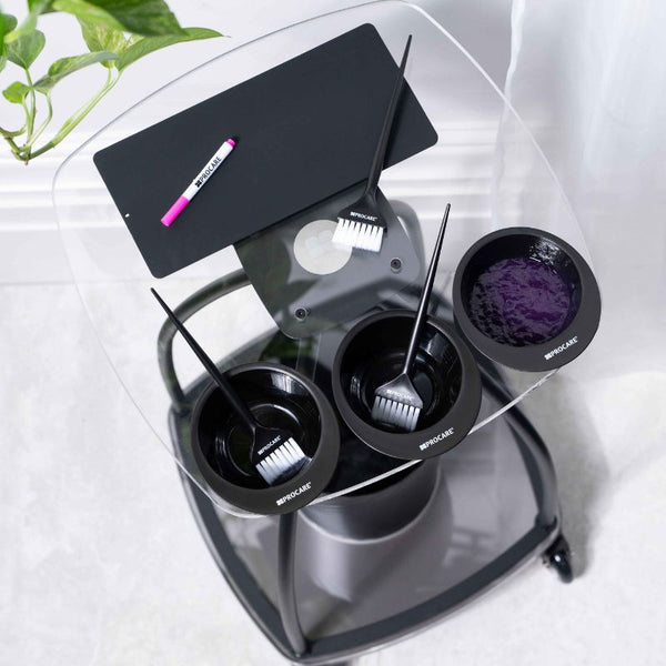 Procare Black Write and Wipe Colouring Trolley - Hairdressing Supplies