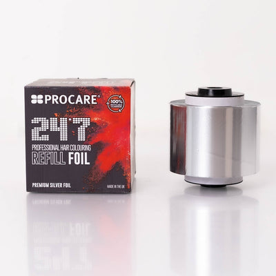 PROCARE PREMIUM SILVER 24*7 HAIR FOIL REFILL ROLL 100MM X 450M - Hairdressing Supplies
