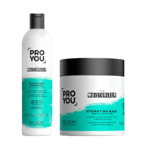 Revlon Pro You The Moisturizer Mask 500ml + Revlon Pro You The Moisturizer Shampoo - Hairdressing Supplies