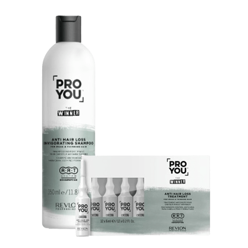 Revlon Pro You The Winner Anti Hair Loss Booster 12x6ml + Revlon Pro You The Winner Anti Hair Loss Shampoo 350ml - Hairdressing Supplies