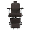 Salon Fit Chrysler Barber Chair Brown with White Piping - Hairdressing Supplies