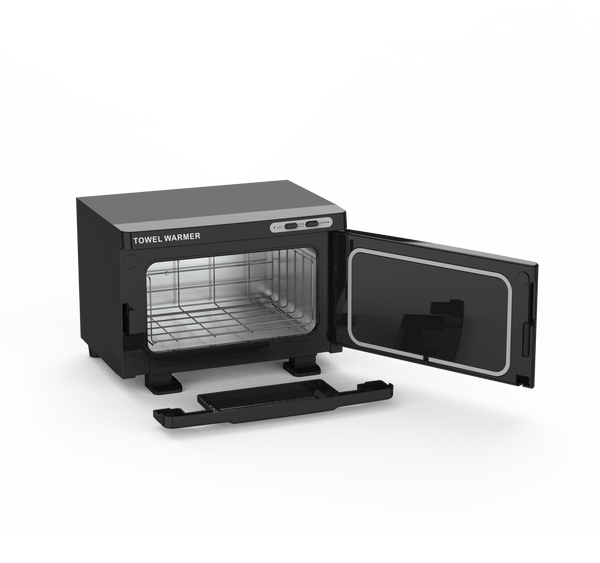 Salon Fit Lotus Hot Towel Cabinet Black Small - Hairdressing Supplies