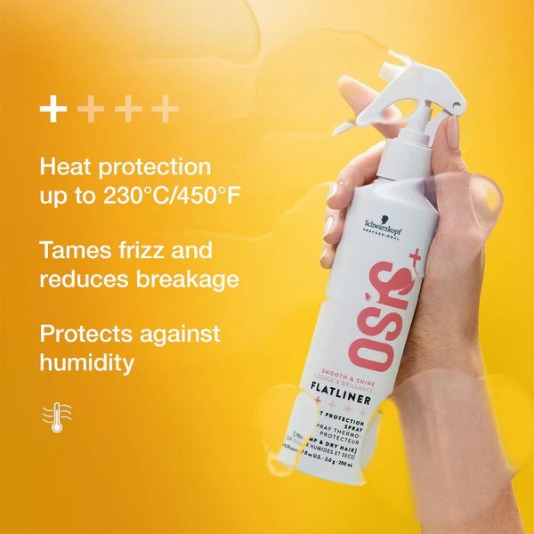 Schwarzkopf OSiS+ Flatliner Heat Protection Spray 200ml - Hairdressing Supplies