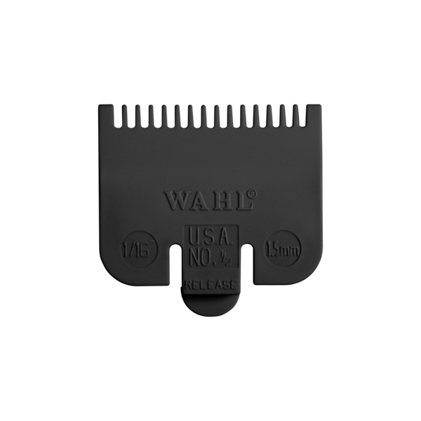 WAHL No.1/2 Attachment Comb 1.5Mm (1/16") Black - Hairdressing Supplies