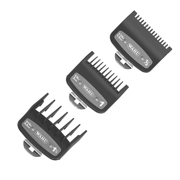 WAHL Premium Guide Combs - Set of 3 - Hairdressing Supplies