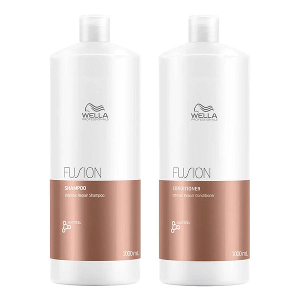 Wella Fusion Intense Repair Shampoo + Conditioner 1000ml - Hairdressing Supplies