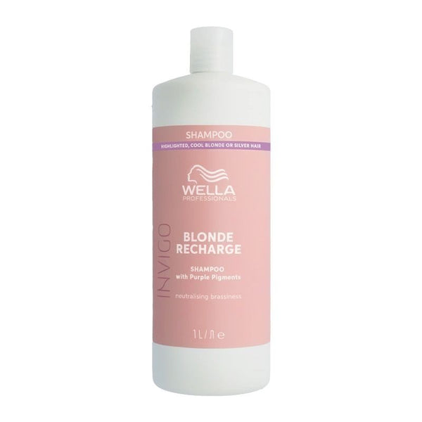 Wella Invigo Blonde Recharge Cool Shampoo 1000ml - Hairdressing Supplies