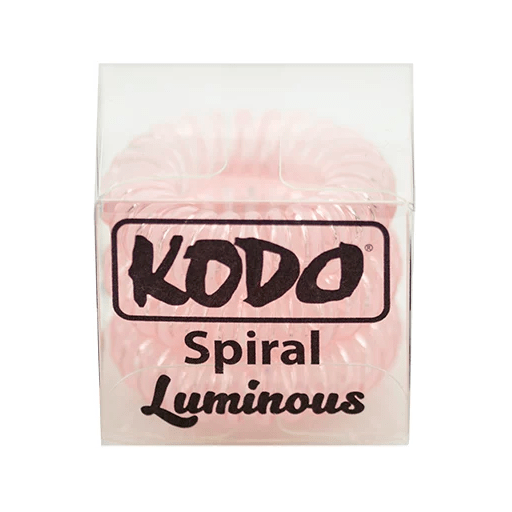 Kodo Luminous Baby Pink Spiral Hair Bobbles - Hairdressing Supplies