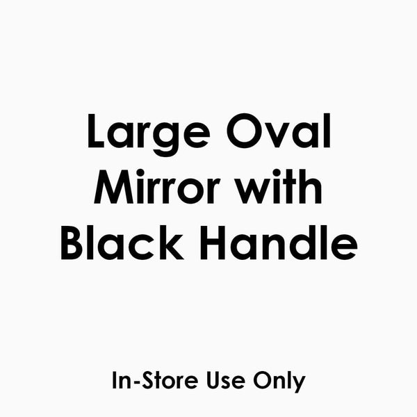 Large Oval Mirror With Handle - Black - Hairdressing Supplies