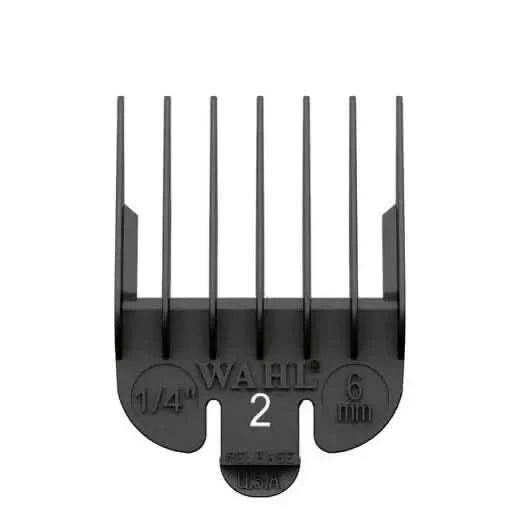 WAHL No.2 Attachment Comb 6mm (1/4") Cut Black - Hairdressing Supplies