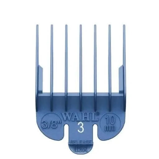 WAHL No.3 Attachment Comb 10mm (3/8") Cut Blue - Hairdressing Supplies