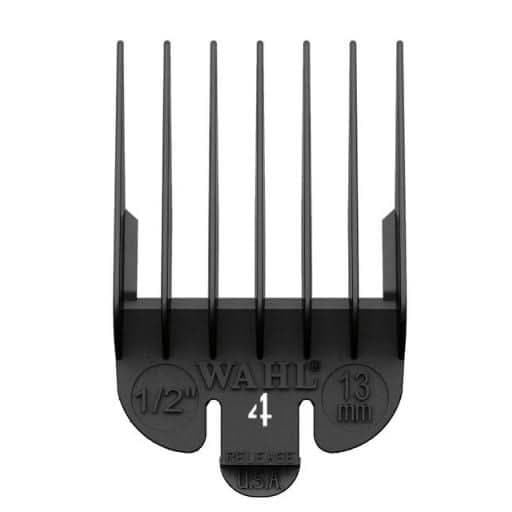 WAHL No.4 1/2" Black Attachment Comb 13mm Cut - Hairdressing Supplies