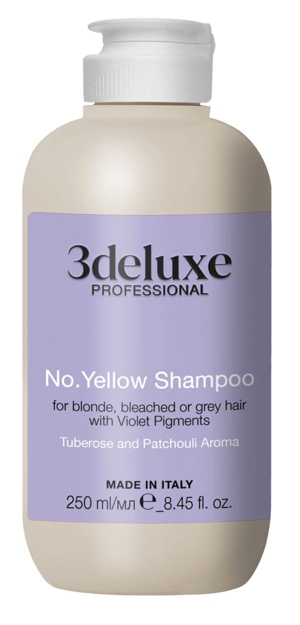 3deluxe Professional No Yellow Shampoo 250ml - Hairdressing Supplies