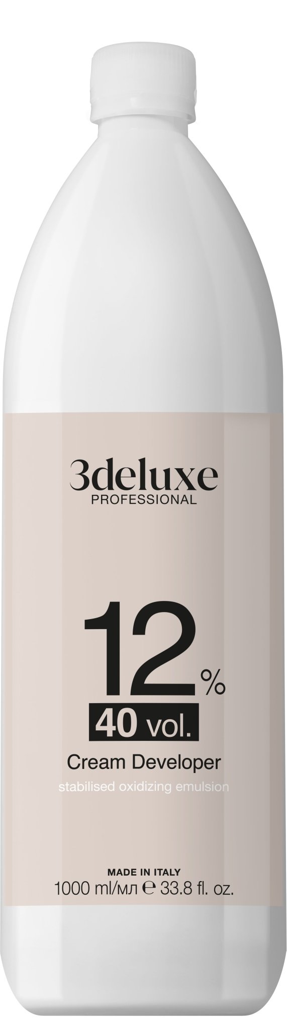 3deluxe Professional Professional Cream Peroxide Developer 1000ml - Hairdressing Supplies