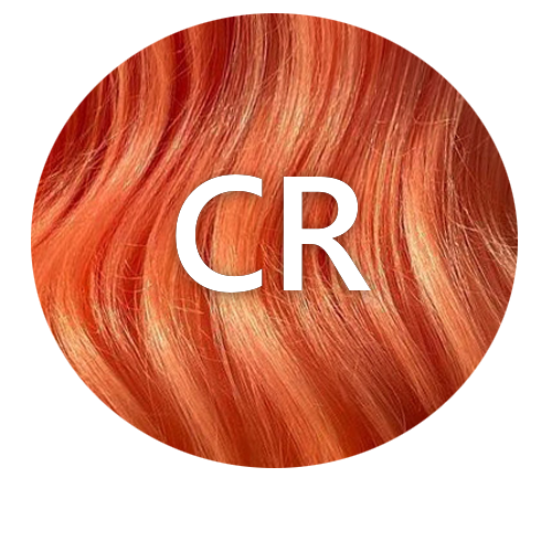Coral Red CR hair colour swatch