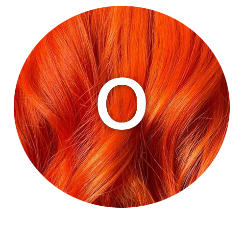 Orange O hair colour swatch