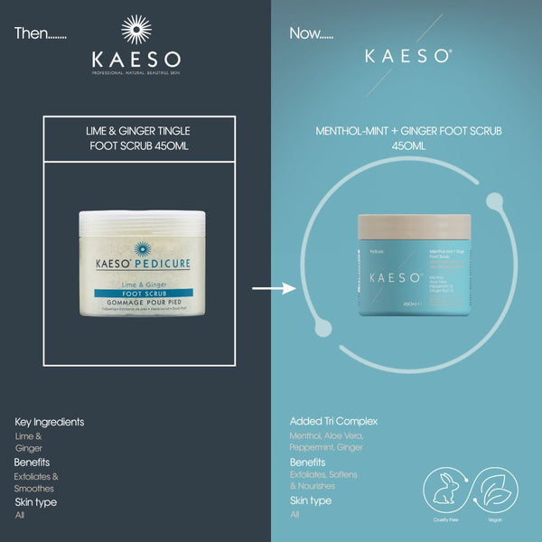 Kaeso Beauty Menthol-Mint + Ginger Foot Scrub 450ml