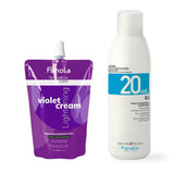 Fanola Color No Yellow Violet Bleaching Cream - 500g + Fanola Color Peroxide 1000ml - 20 Vol