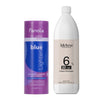 Fanola No Yellow Color Blue Lightener + 3deluxe Professional Professional Cream Developer 20V 1000ml - Hairdressing Supplies